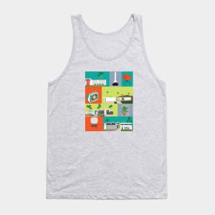 Mid mod retro poster Tank Top